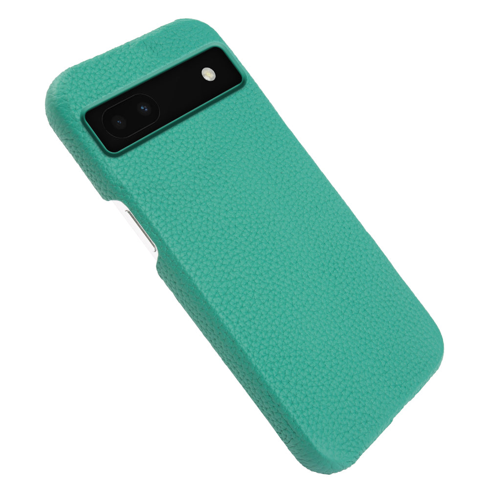 Back Cover for Google Pixel 6a Genuine Cow Leather+PC Anti-scratch Phone Case Compatible with MagSafe