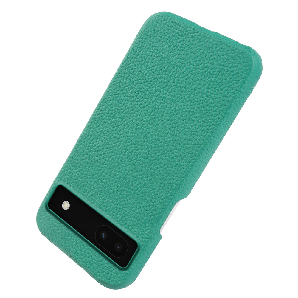 Back Cover for Google Pixel 6a Genuine Cow Leather+PC Anti-scratch Phone Case Compatible with MagSafe