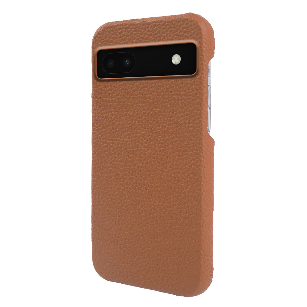 Back Cover for Google Pixel 6a Genuine Cow Leather+PC Anti-scratch Phone Case Compatible with MagSafe