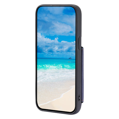 009 Phone Case for Samsung Galaxy A14 4G / 5G , RFID Blocking PU+TPU Anti-drop Cover Kickstand Zipper Wallet Shell with Strap