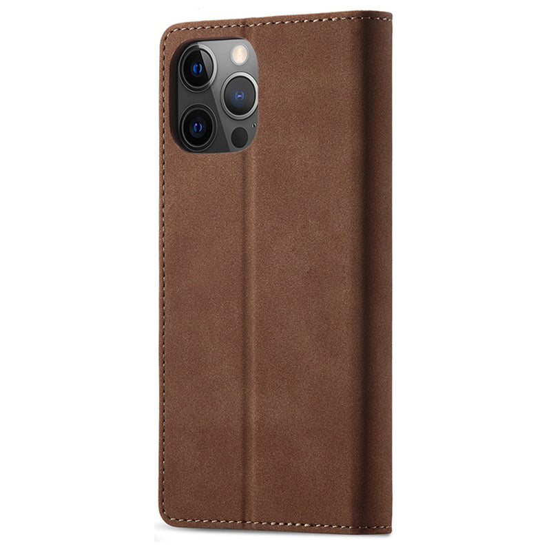 RFID Blocking Wallet Case for iPhone 15 Pro Max , Stand PU Leather Matte Phone Cover