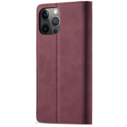 RFID Blocking Wallet Case for iPhone 15 Pro Max , Stand PU Leather Matte Phone Cover