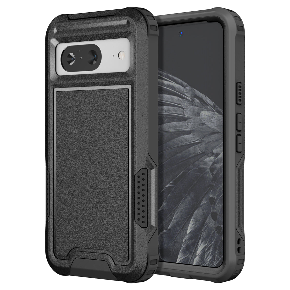 Style F1 For Google Pixel 8 Drop-proof Back Case PC+TPU Anti-scratch Phone Cover