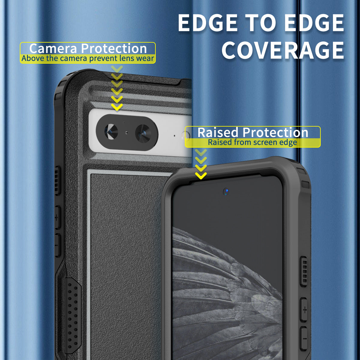 Style F1 For Google Pixel 8 Drop-proof Back Case PC+TPU Anti-scratch Phone Cover