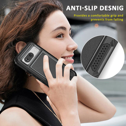 Style F1 For Google Pixel 8 Drop-proof Back Case PC+TPU Anti-scratch Phone Cover