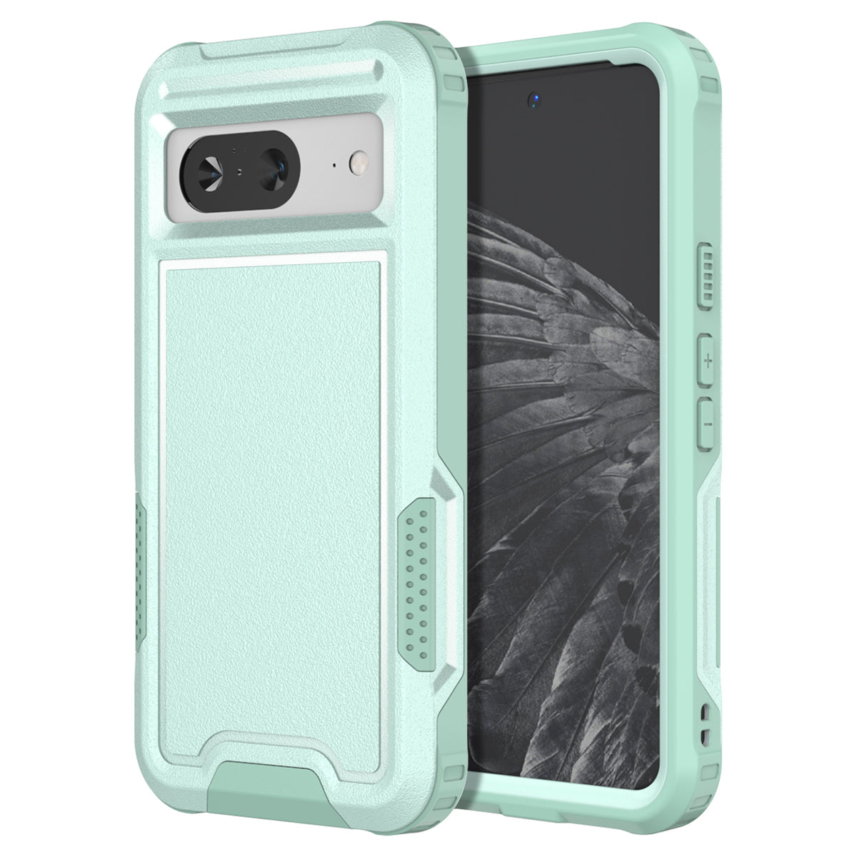 Style F1 For Google Pixel 8 Drop-proof Back Case PC+TPU Anti-scratch Phone Cover