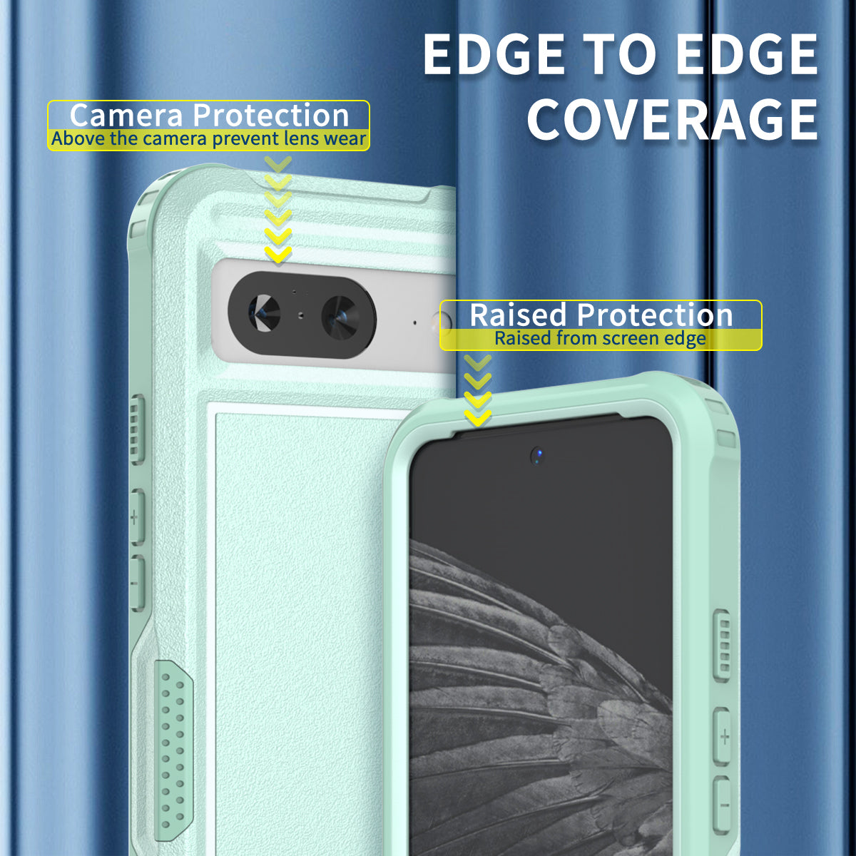 Style F1 For Google Pixel 8 Drop-proof Back Case PC+TPU Anti-scratch Phone Cover