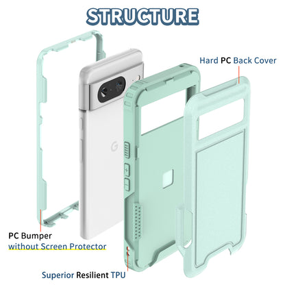 Style F1 For Google Pixel 8 Drop-proof Back Case PC+TPU Anti-scratch Phone Cover