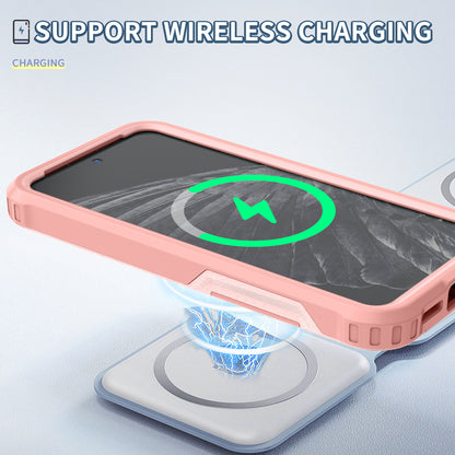 Style F1 For Google Pixel 8 Drop-proof Back Case PC+TPU Anti-scratch Phone Cover