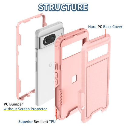 Style F1 For Google Pixel 8 Drop-proof Back Case PC+TPU Anti-scratch Phone Cover