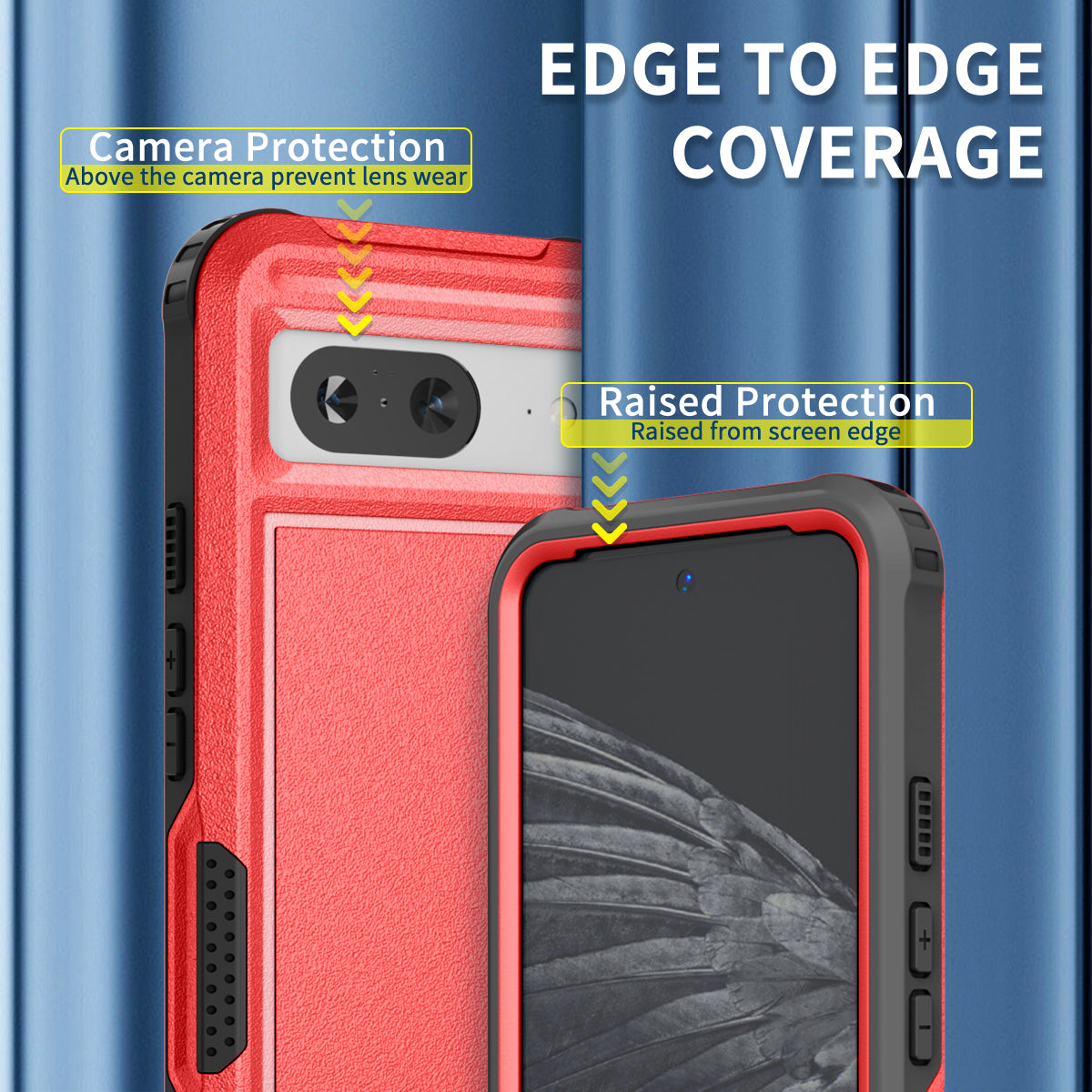 Style F1 For Google Pixel 8 Drop-proof Back Case PC+TPU Anti-scratch Phone Cover