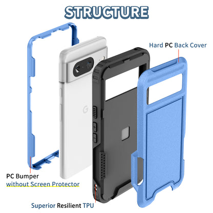 Style F1 For Google Pixel 8 Drop-proof Back Case PC+TPU Anti-scratch Phone Cover