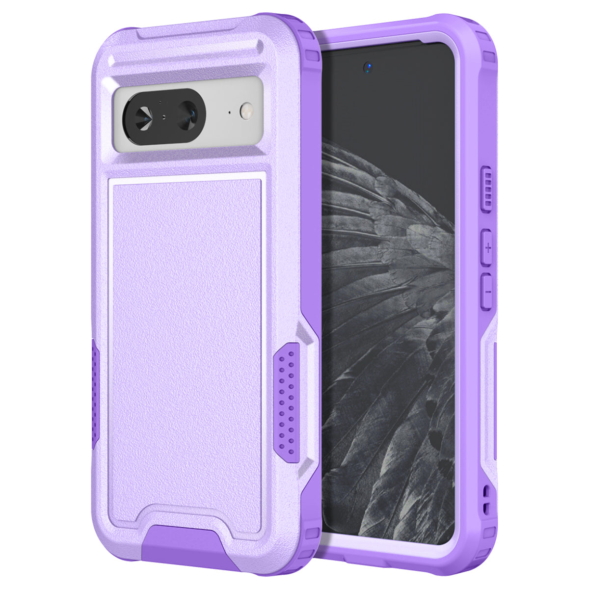 Style F1 For Google Pixel 8 Drop-proof Back Case PC+TPU Anti-scratch Phone Cover