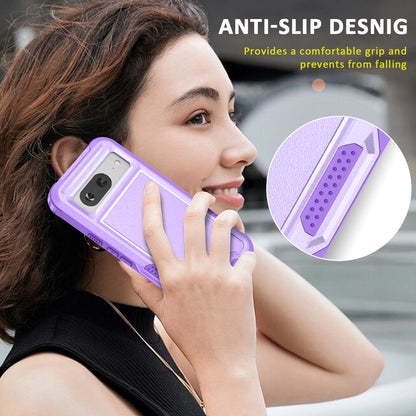 Style F1 For Google Pixel 8 Drop-proof Back Case PC+TPU Anti-scratch Phone Cover