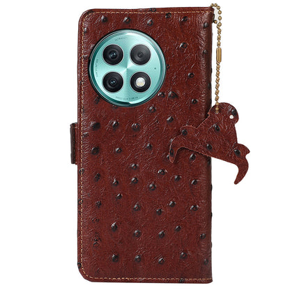 RFID Blocking Phone Case for OnePlus Ace 2 Pro 5G , Genuine Cow Leather Cover with Wallet Stand