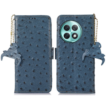 RFID Blocking Phone Case for OnePlus Ace 2 Pro 5G , Genuine Cow Leather Cover with Wallet Stand