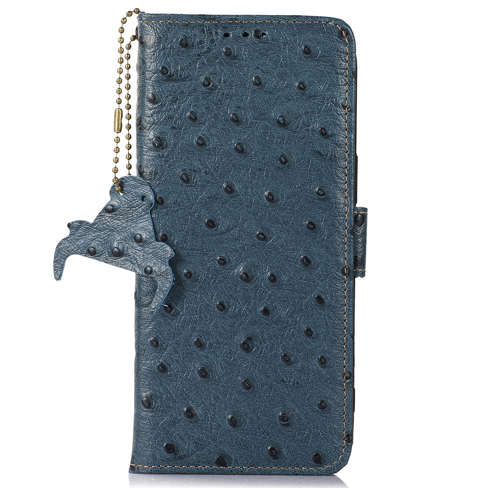 RFID Blocking Phone Case for OnePlus Ace 2 Pro 5G , Genuine Cow Leather Cover with Wallet Stand