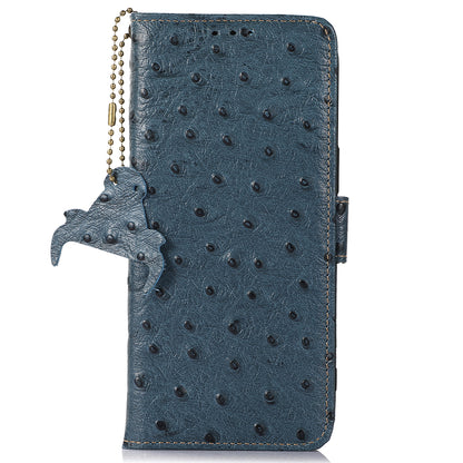 RFID Blocking Phone Case for OnePlus Ace 2 Pro 5G , Genuine Cow Leather Cover with Wallet Stand