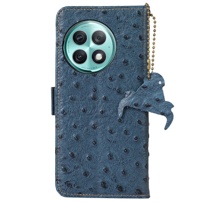 RFID Blocking Phone Case for OnePlus Ace 2 Pro 5G , Genuine Cow Leather Cover with Wallet Stand