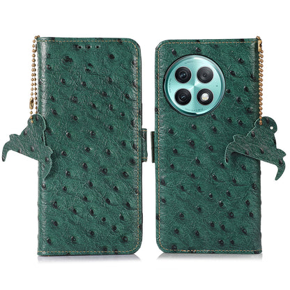 RFID Blocking Phone Case for OnePlus Ace 2 Pro 5G , Genuine Cow Leather Cover with Wallet Stand