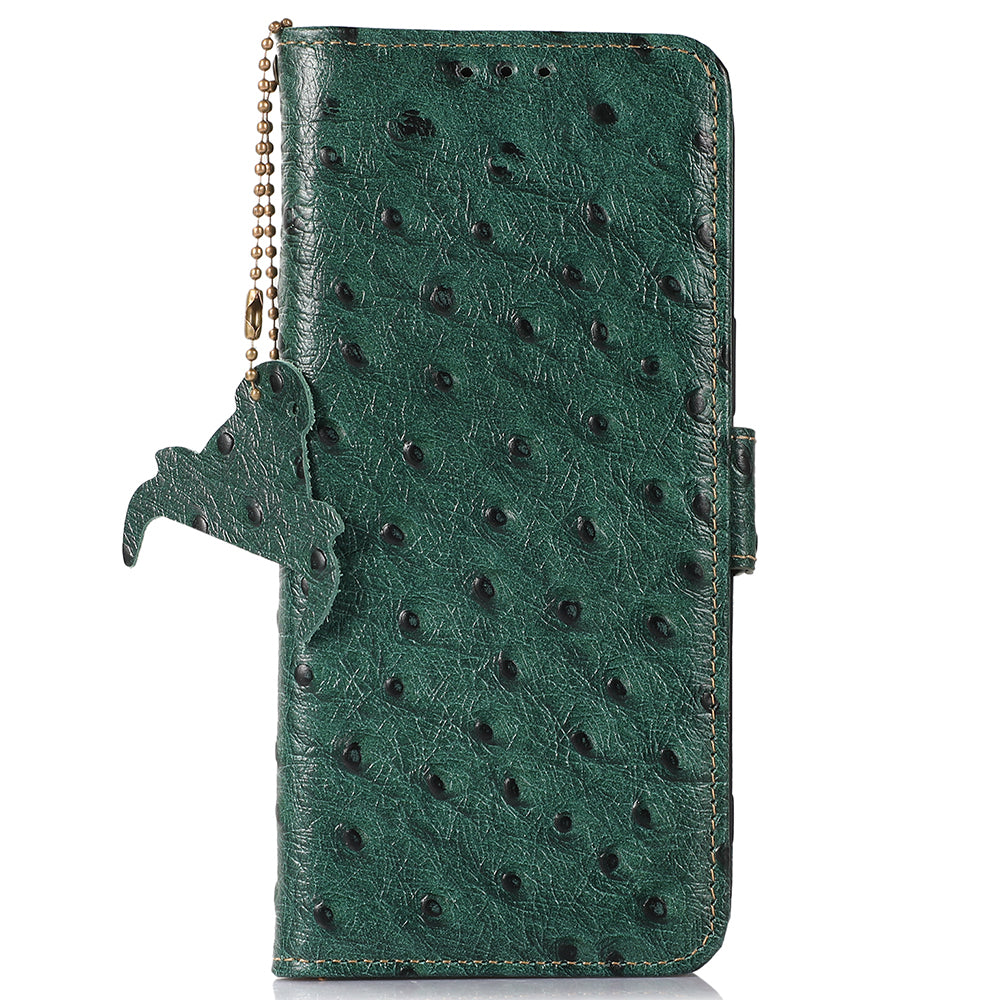 RFID Blocking Phone Case for OnePlus Ace 2 Pro 5G , Genuine Cow Leather Cover with Wallet Stand