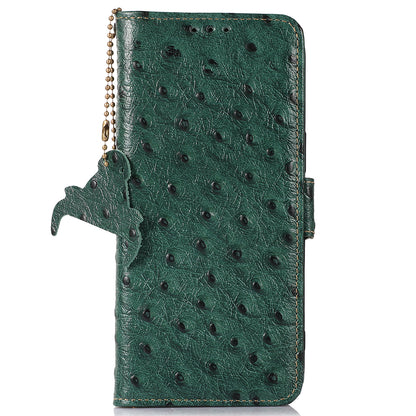 RFID Blocking Phone Case for OnePlus Ace 2 Pro 5G , Genuine Cow Leather Cover with Wallet Stand