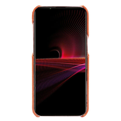 For Sony Xperia 1 III 5G Phone Cover Genuine Cow Leather+PC Protective Case Compatible with MagSafe