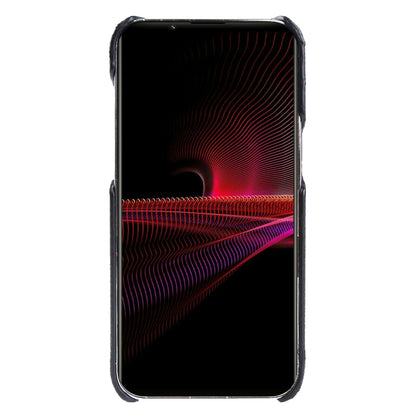 For Sony Xperia 1 III 5G Phone Cover Genuine Cow Leather+PC Protective Case Compatible with MagSafe