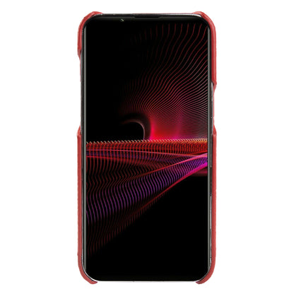 For Sony Xperia 1 III 5G Phone Cover Genuine Cow Leather+PC Protective Case Compatible with MagSafe