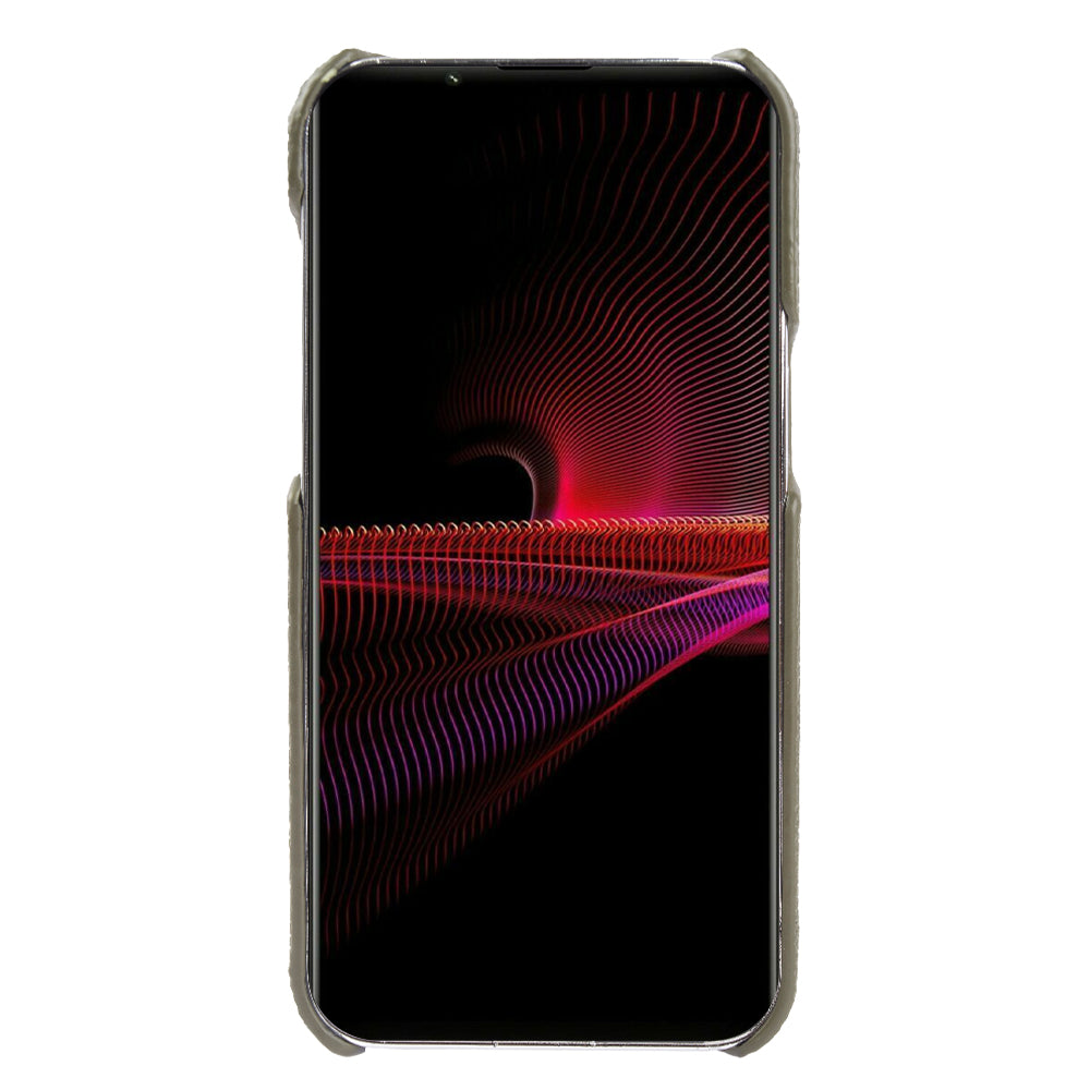 For Sony Xperia 1 III 5G Phone Cover Genuine Cow Leather+PC Protective Case Compatible with MagSafe