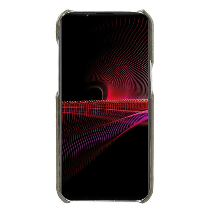 For Sony Xperia 1 III 5G Phone Cover Genuine Cow Leather+PC Protective Case Compatible with MagSafe