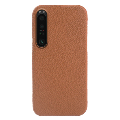 For Sony Xperia 1 III 5G Phone Cover Genuine Cow Leather+PC Protective Case Compatible with MagSafe