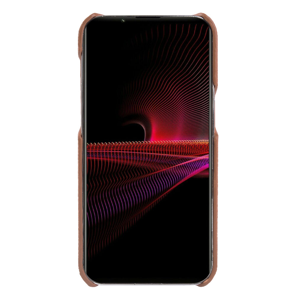 For Sony Xperia 1 III 5G Phone Cover Genuine Cow Leather+PC Protective Case Compatible with MagSafe