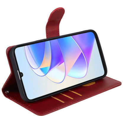 For Honor X7a 5G Slim-Fit Calf Texture Smartphone Case PU Leather Wallet Shell Stand Phone Cover