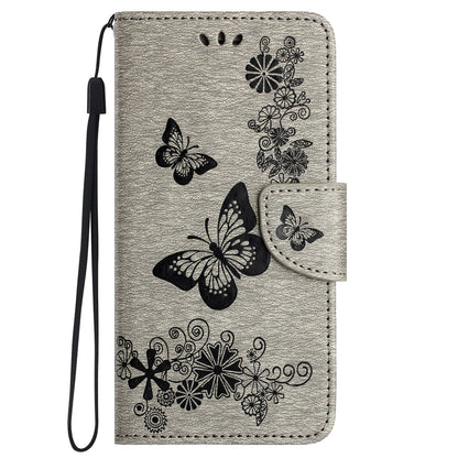 For Honor 90 Lite 5G / X50i 5G Butterflies Flower Imprinting Stand Phone Cover Leather Wallet Case