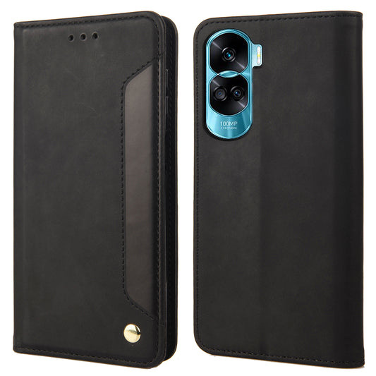 For Honor 90 Lite 5G/X50i 5G Shockproof Skin-touch Cell Phone Leather Case Wallet Phone Stand Cover