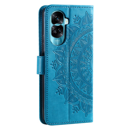 For Honor 90 Lite 5G / X50i 5G Leather Wallet Phone Cover Mandala Flower Imprint Stand Case with Strap