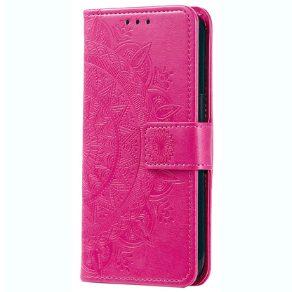 For Honor 90 Lite 5G / X50i 5G Leather Wallet Phone Cover Mandala Flower Imprint Stand Case with Strap