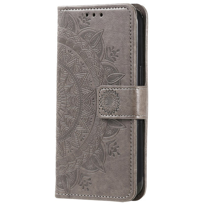 For Honor 90 Lite 5G / X50i 5G Leather Wallet Phone Cover Mandala Flower Imprint Stand Case with Strap