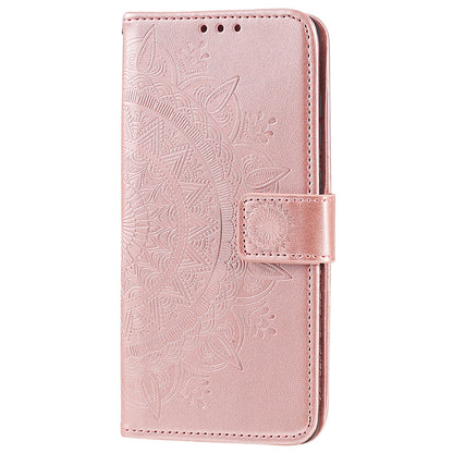For Honor 90 Lite 5G / X50i 5G Leather Wallet Phone Cover Mandala Flower Imprint Stand Case with Strap