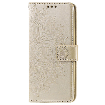 For Honor 90 Lite 5G / X50i 5G Leather Wallet Phone Cover Mandala Flower Imprint Stand Case with Strap