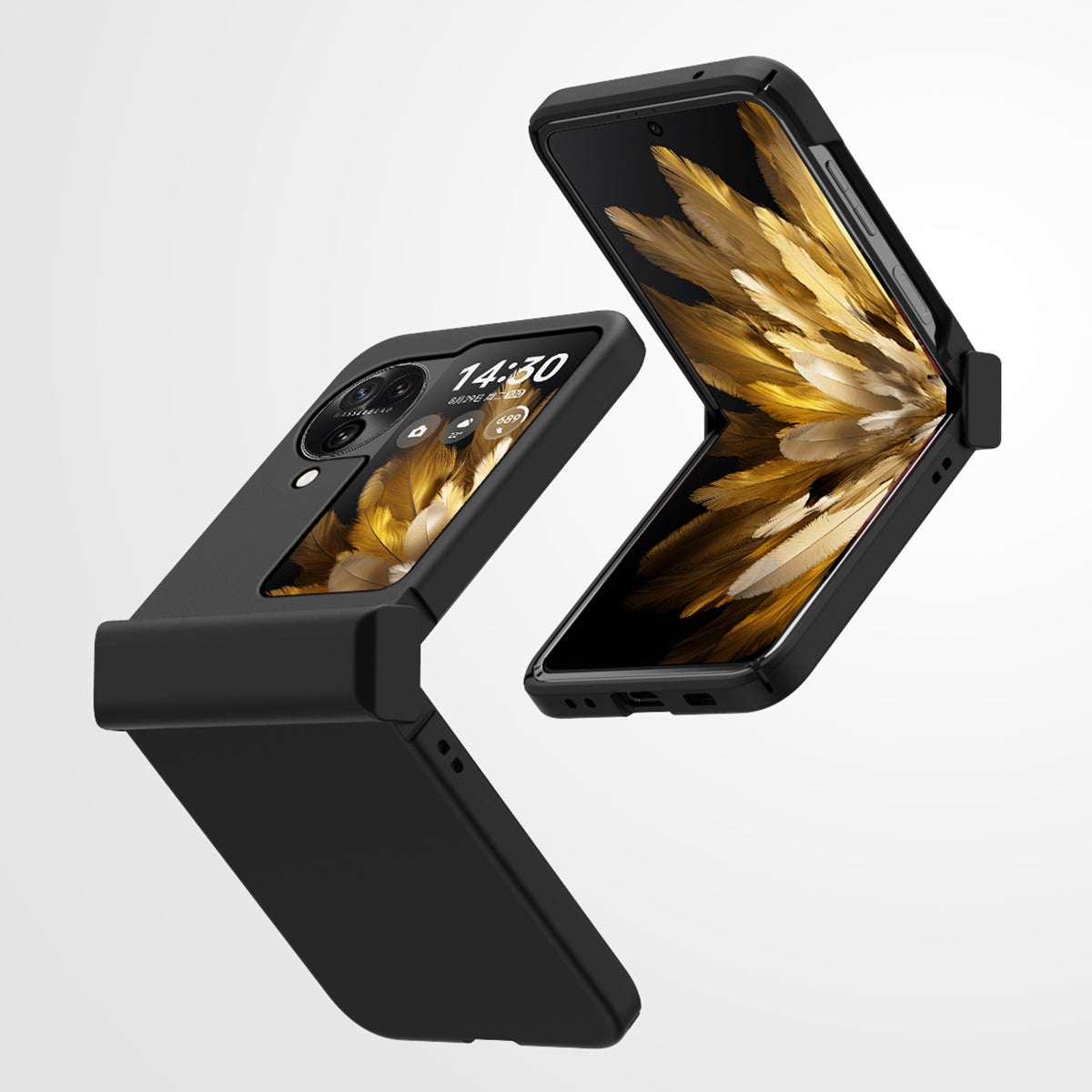 For Oppo Find N3 Flip Hinge Protection Phone Case Hard PC Shock-Absorption Cover