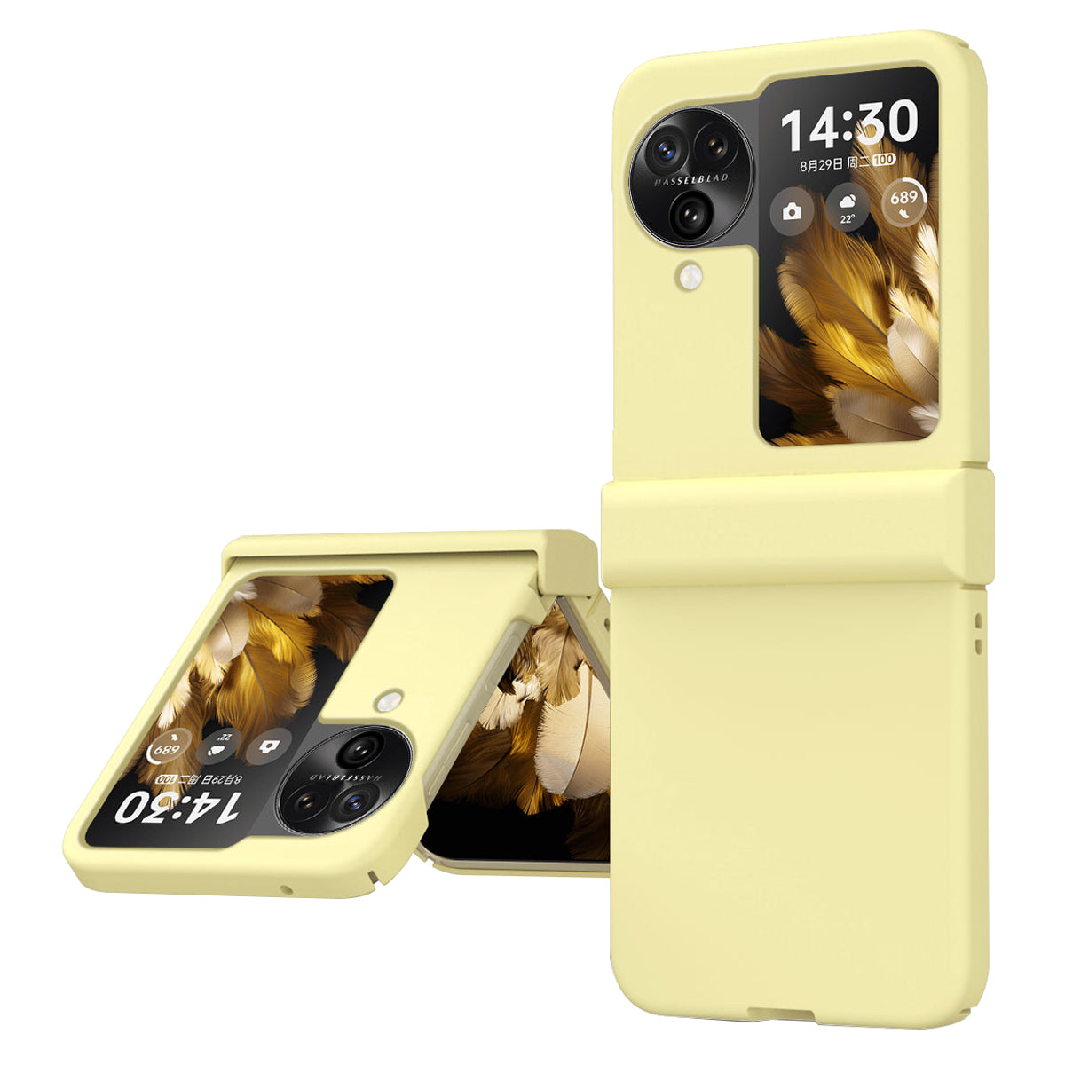 For Oppo Find N3 Flip Hinge Protection Phone Case Hard PC Shock-Absorption Cover