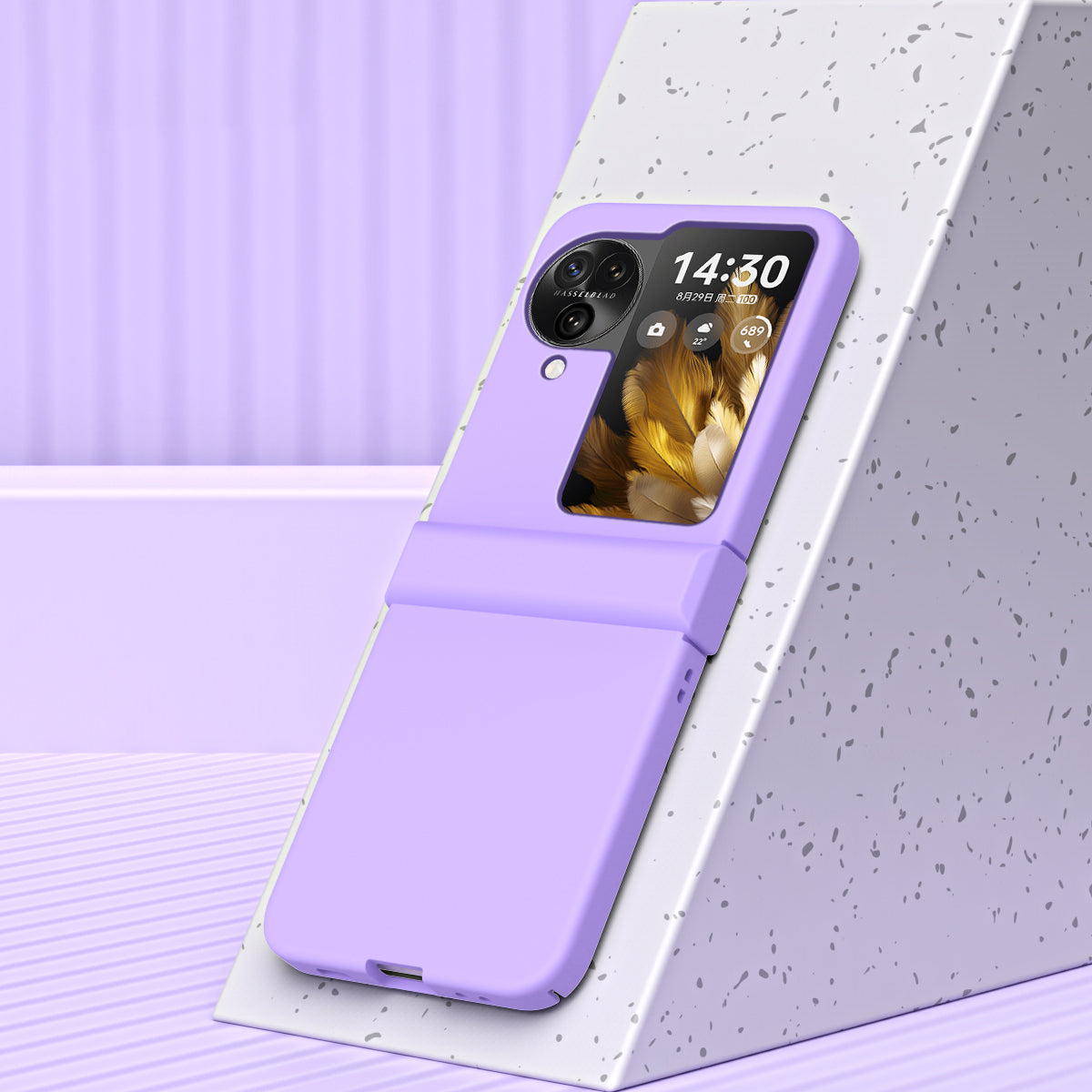 For Oppo Find N3 Flip Hinge Protection Phone Case Hard PC Shock-Absorption Cover