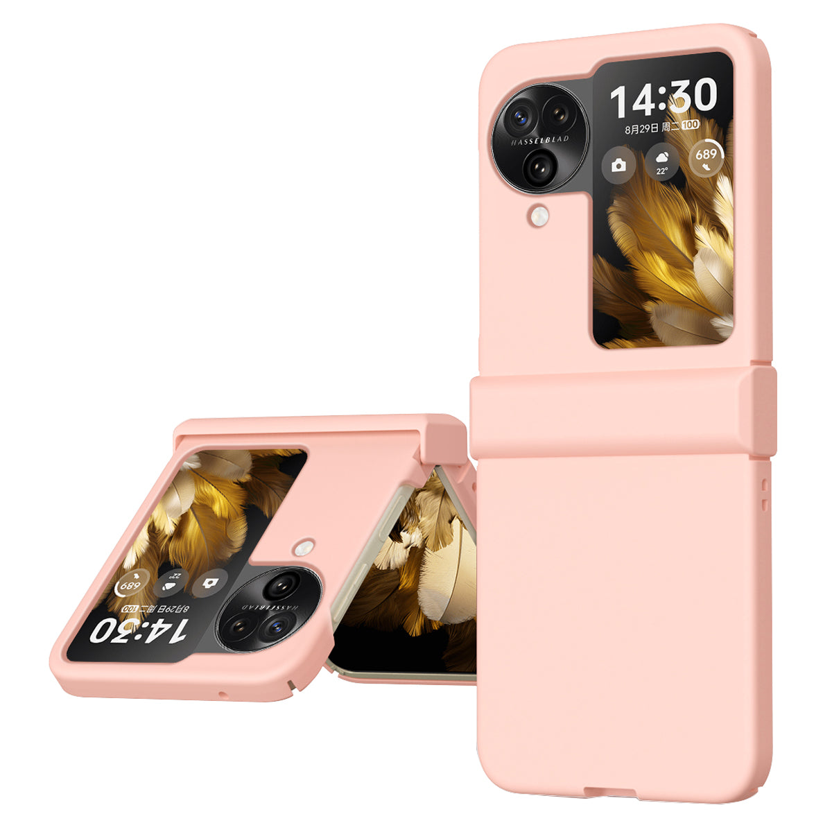 For Oppo Find N3 Flip Hinge Protection Phone Case Hard PC Shock-Absorption Cover