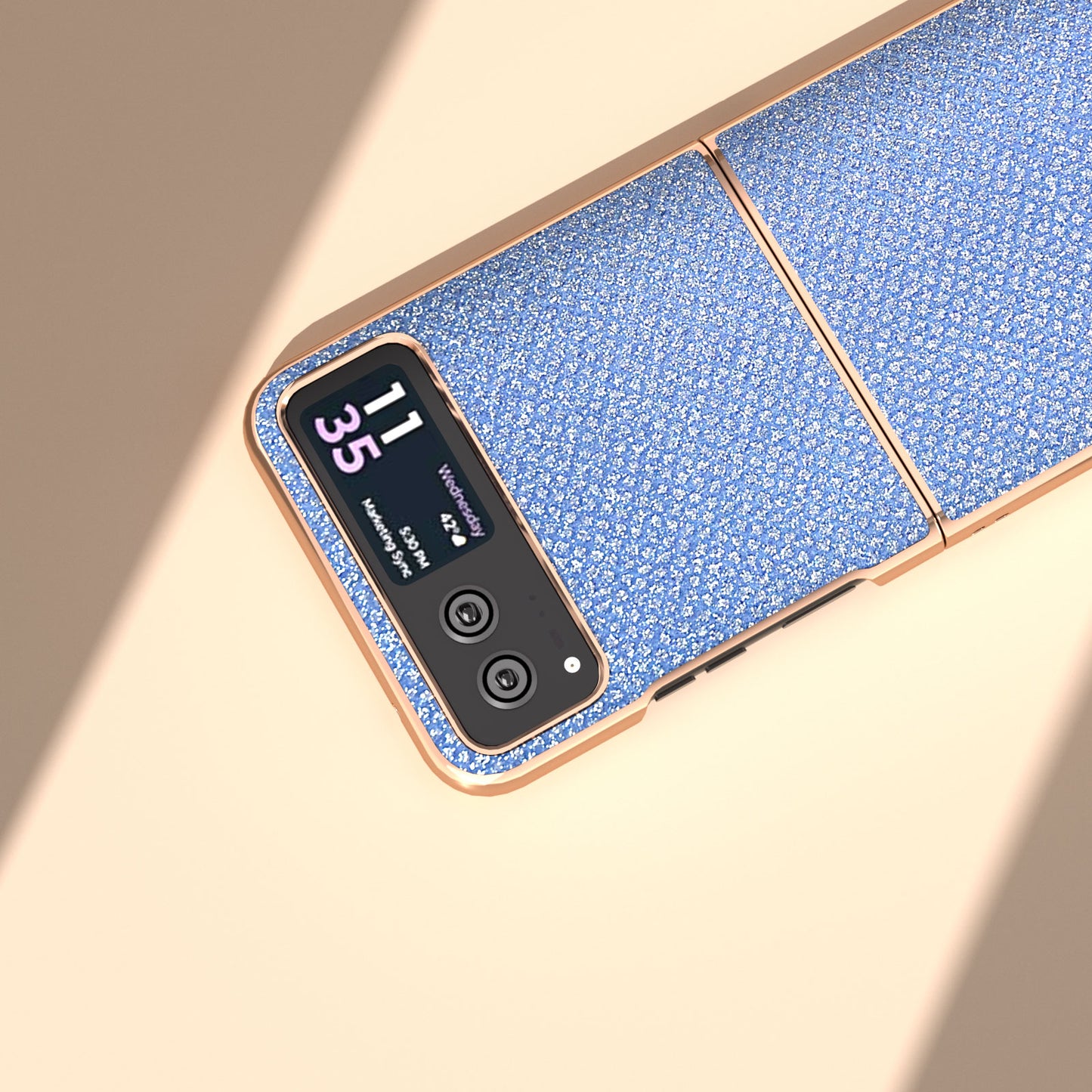 For Motorola Razr 40 5G Rhinestone Texture Non-Slip Case PU Leather + PC Electroplating Phone Cover