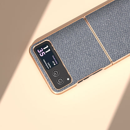 For Motorola Razr 40 5G Rhinestone Texture Non-Slip Case PU Leather + PC Electroplating Phone Cover