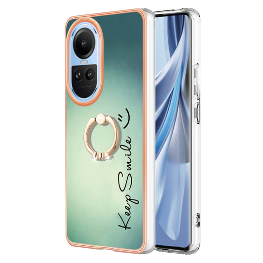 YB IMD Series-20 Style D for Oppo Reno10 5G (Global) 2.0mm IMD Pattern Phone Case Electroplating TPU Cover