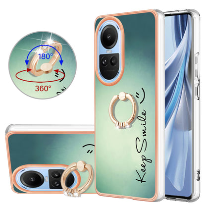YB IMD Series-20 Style D for Oppo Reno10 5G (Global) 2.0mm IMD Pattern Phone Case Electroplating TPU Cover
