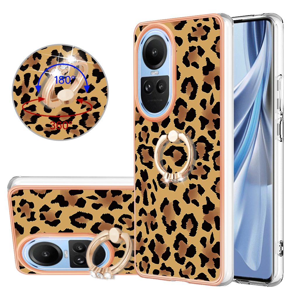 YB IMD Series-20 Style D for Oppo Reno10 5G (Global) 2.0mm IMD Pattern Phone Case Electroplating TPU Cover
